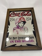 Reklama Coca-Cola szyld na lustrze
