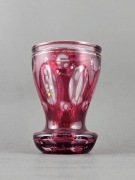 Kielich szklanica Biedermeier Bohemia 19 wiek rubinowa