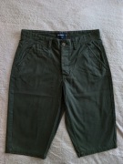 Zielone khaki bawełniane krótkie spodenki szorty Kangol M