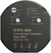Gira 542500 radiowy przełącznik mini 2-krotny eNet