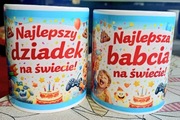 Zestaw nowych 2 kubków ceramicznych smieszny prezent na Dzień Babci I Dziad