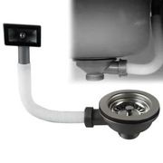 Zawór koszowy WIYETY 114 mm  stal nierdzewna z przelewem do zlewu 13