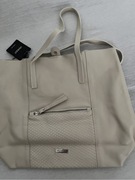 Venezia torba skórzana beżowa duża