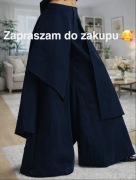 Spodnie szerokie rozm L spódnicospodnie wysoki stan