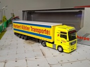 Herpa MAN TGX z naczepą kurtynową Kohler