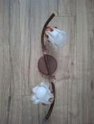 Kinkiet, lampa ścienna, wzór kwiaty