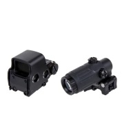 Zestaw kolimatora WADSN typu XTO z magnifierem typu T33 Czarny