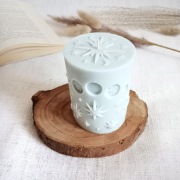 Rzeźbiona świeca sojowa filarowa|paczula | 170g | rękodzieło 