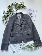 Szara marynarka z wełną i kaszmirem vintage