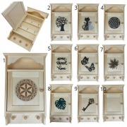 Szafka Na Klucze Do Domu Naturalna Drewniana Skrzynka Dekoracja Ścienna Eko