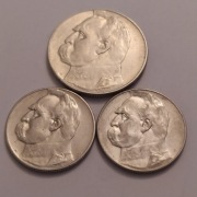 Piłsudski 5zł strzelecki, 5 zł 1935.10zł . 1937
