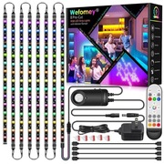 Wefomey 8-częściowy Zestaw RGB  LED – 12V z Czujnikiem Ruchu i Pilotem