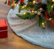 Dywanik pod choinkę na stojak szary