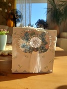 Ręcznie zdobiony chustecznik dekoracyjny