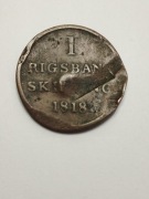 Sprzedam monetę Dania 1 rigsbankskilling 1818r. - Fryderyk VI