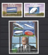 zeppelin sterowce congo seria + 2 bloki =168,50