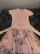 Przepiękny zestaw bluzka i spódnica - na lato i nie tylko/ kwiaty 