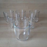 6 szklanek grube szkło 200ml 