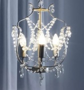 IKEA KRISTALLER 3 Żyrandol srebrny szkło KRYSZTAŁKI 