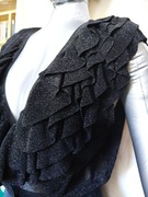 Eleganckie czarne bolerko ORSAY – wieczorowy połysk – dzianina