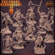 Zestaw figurek Dungeon & Dragons Chaos barbarians