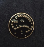 Przypinka pin button znak zodiaku skorpion
