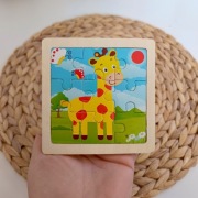 Mini puzzle drewniane 9 elementów 