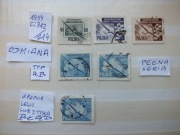 6szt. znaczki pełna seria Fi 712 typ A,B BŁĄD Polska 1954r. PRL Szybowce 