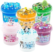 Zestaw Slime Okaybee  Kreatywna Zabawa z Motywem Zwierzątek (6x100ml)