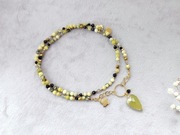 Naszyjnik z kamieni naturalnych i stali UNIKAT