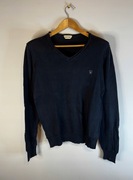 Sweter w serek granatowy Diesel z logiem M L