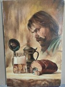 Obraz olejny martwa natura - 3 płomyki Marka Chmielewskiego