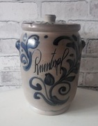 Rumtopf niemiecki ceramiczny garnek do przygotowania owo owoców (rumu )