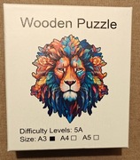 Puzzle Drewniane A3 - Lew