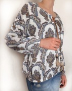 Bluzka damska boho luźna kolorowa wiskoza rozmiar M