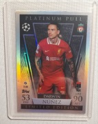 TOPPS MATCH ATTAX 2024/25 DARWIN NUNEZ PLATINUM PULL LIMITED EDITION LE PL2