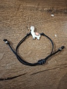 Bransoletka sznurkowa z lamą / alpaką, regulowana