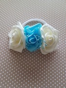 Opaska z różyczkami na chrzest, urodziny, wesela