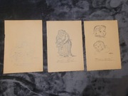 Zestaw starych szkiców 