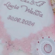 BIAŁA SZATKA DO CHRZTU NA CHRZEST dla DZIEWCZYNKI dla CHŁOPCA IMIĘ DATA 