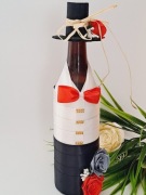 Ubranko Etui na butelkę Pan Młody Ślub Wesele Prezent Handmade