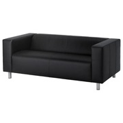 Sofa czarna ekoskóra 