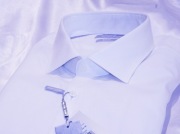 Michael Kors  koszula XL 44 biała easy care biała przewiewny splot eton