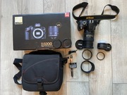 Nikon D3200 Zestaw + obiektywy + filtry + torba
