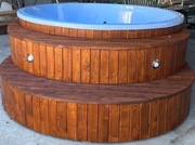 NOWA CAŁOROCZNA balia ogrodowa 6-8 osób średnica 220cm bogate wyposażenie