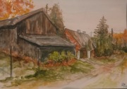 Obraz, akwarela, tusz, pastel