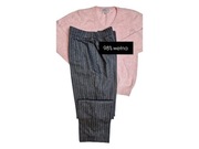 Spodnie Gerry Weber 42 szare wełniane w prążek eleganckie casual