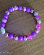 Bransoletka ze szklanych koralików 