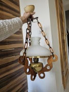 Wspaniała lampa wisząca z kloszem retro vintage