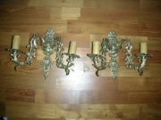 Kinkiet mosiężny podwójny 